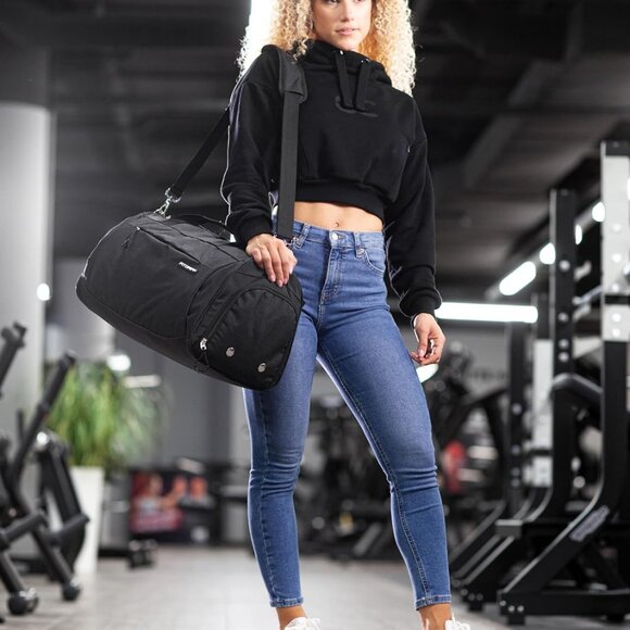 Gym Bag for Men & Women with Shoe & Wet Compartment - Duffle Bag for Travel, Spo - Picture 5 of 6